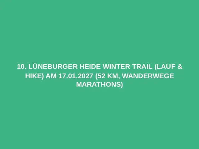 10. Lüneburger Heide Winter Trail (Lauf & Hike) am 17.01.2027 (52 km, Wanderwege Marathons) logo
