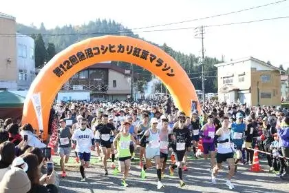 14th Uonuma Koshihikari Autumn Leaves Marathon (第14回 魚沼コシヒカリ紅葉マラソン) logo