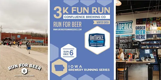 3k Beer Run x Confluence Brewing| 2026 IA Brewery Running Series logo