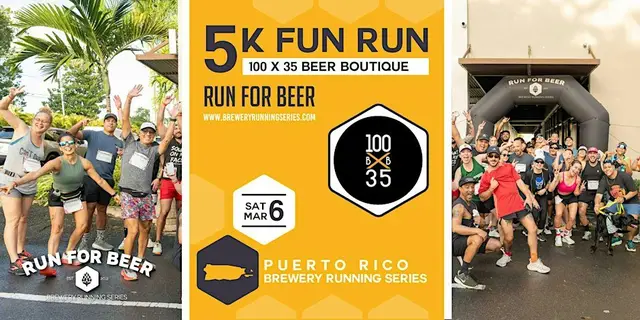 5K Beer Run x 100x35 Beer Boutique | 2027 PR Brewery Running Series logo