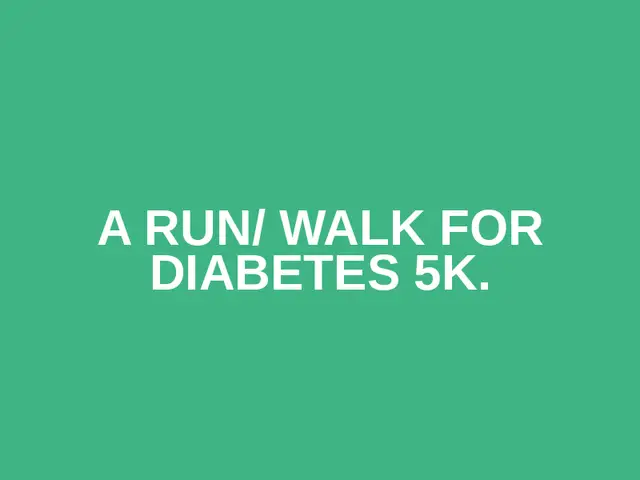 A run/ walk for diabetes 5k. logo