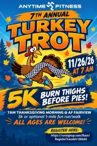 Anytime Fitness Fairview 7th Annual Turkey Trot logo