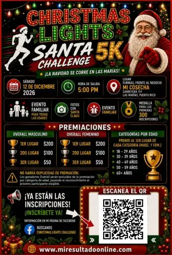 Christmas Light Santa Challenge 5k logo