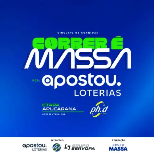 CIRCUITO DE CORRIDAS - CORRER É MASSA APOSTOU LOTERIAS - ETAPA APUCARANA logo