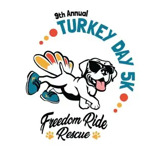 Freedom Ride Rescue Turkey Day 5K logo