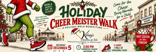 Holiday Cheer Meister Walk Benefiting Kelsey’s Christmas for Kids logo