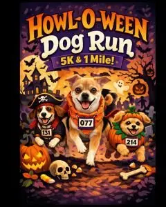 Howl-O-Ween Doggie 5K, 1 Miler by Califlow Runs logo