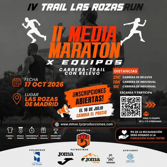 IV trail Las Rozas Run y II Media Maraton x Equipo-Relevo (MMXE) logo