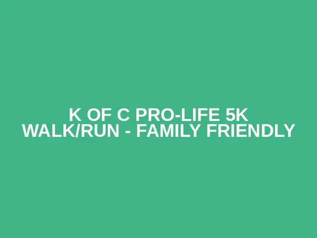 K of C Pro-Life 5K Walk/Run - Family Friendly logo