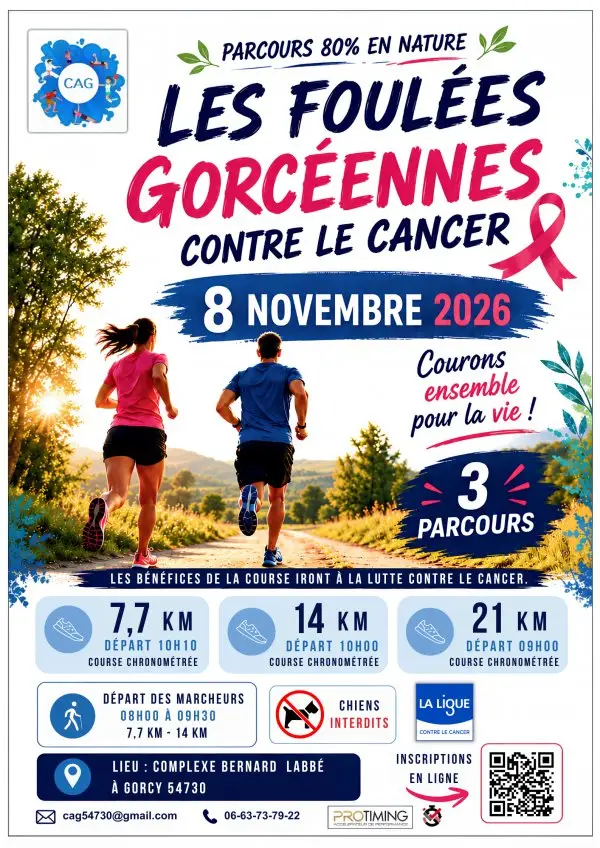 Les Foulées Gorcéennes contre le Cancer logo