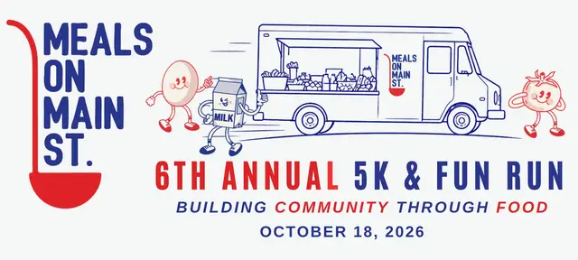 Meals on Main Street 5k and 1.5 Mile Fun Run logo