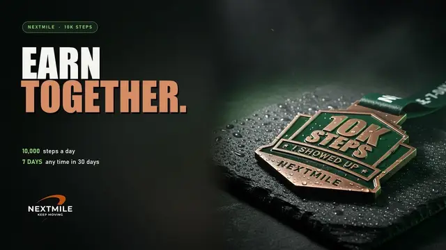 NextMile 10K Steps a Day 7 Day Habit Challenge logo