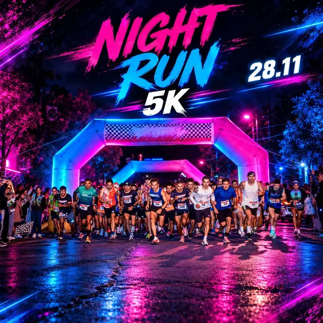 NIGHT RUN  5K logo