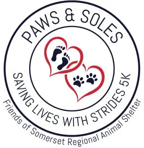Paws & Soles Saving Lives with Strides 5K Run/Walk and Fun Run- Benefiting the Friends of Somerset Regional Animal Shelter logo