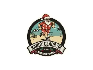 Sandy Claus 5k and Mistletoe Fun Run logo