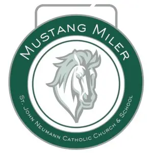 SJN Mustang Miler 5K & 1 Mile Fun Run - St. John Neumann Catholic Church & School logo