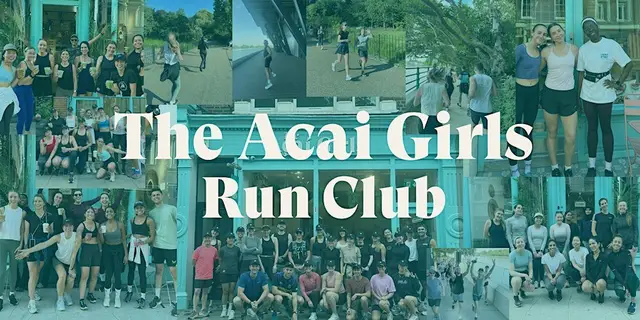 The Acai Girls Weekly Run Club 2026 logo