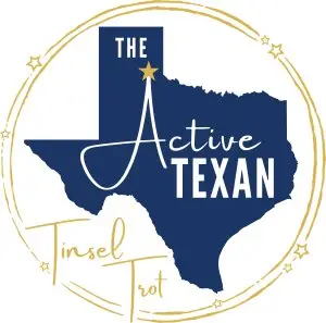 The Active Texan Tinsel Trot logo