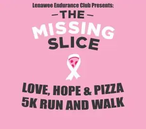 The Missing Slice -  Love, Hope & Pizza 5K logo