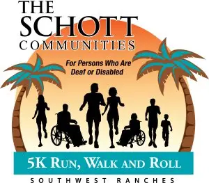 The Schott Communities 5K Run, Walk, and Roll logo