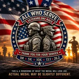Veterans Day Virtual Race 2026 | 1M, 5K, 10K, Half Marathon & Marathon logo