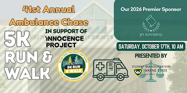 Wayne Law's 41st Annual Ambulance Chase 5K logo