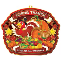 Giving Thanks 5k, 10k, 15k, Half Marathon race discount image