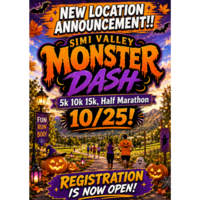 Monster Dash 5k 10k 15k Half Marathon race discount image