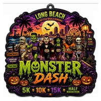 Monster Dash 5k, 10k, 15k, Half Marathon race discount image