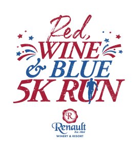 Red Wine and Blueberry 5k Run Logo