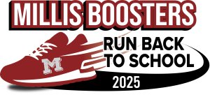 Millis Boosters Run Back to School Logo