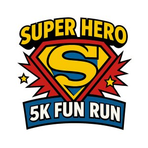 Super Hero 5K Fun Run Logo