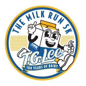 The Milk Run 5K, fueled by TG Lee Dairy, in the Milk District Logo