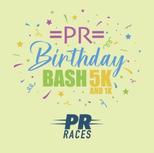 PR Birthday Bash 5K Logo