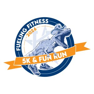 Kilgore College Fueling Fitness 5K, 1-Mile Fun Run, & Dino Dash Logo