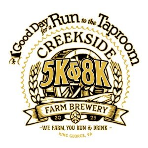 Run to the Taproom - Creekside Farm Brewery 5K & 8K Logo