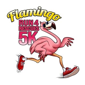 Flamingo Run for Rescues 5k - Wear Pink! Logo