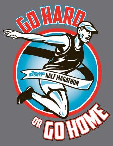 The Go Hard or Go Home Half Marathon! Logo