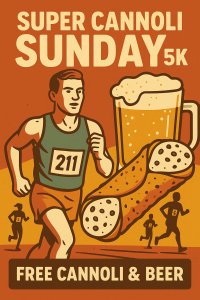 Super Cannoli Sunday 5K Logo