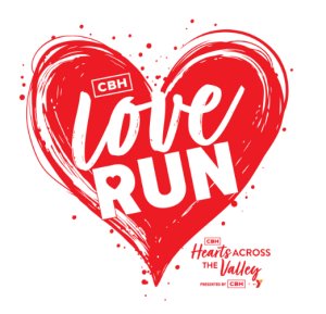 The CBH Hearts Across the Valley Love Run presented by CBH and The YMCA