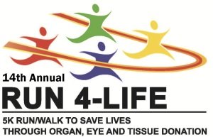 14th Annual Run 4 Life 5K Logo
