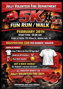 Jolly Volunteer Fire Department 5k Fun Run/Walk