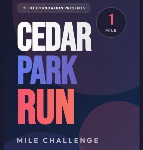 Cedar Park Run Mile Challenge (Fall Edition) Logo