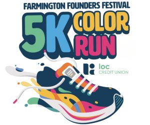 Farmington Founders Festival LOC Credit Union 5k Color Run Logo