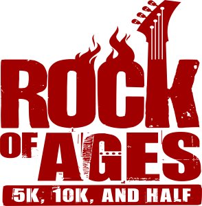 Rock of Ages 5K, 10K & Half Marathon Run Logo