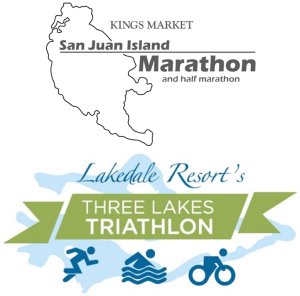 Three Lakes Triathlons and Kings Market San Juan Island Runs Logo
