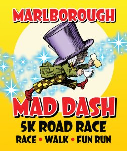 Marlborough Birthday Bash Mad Dash 5K Logo