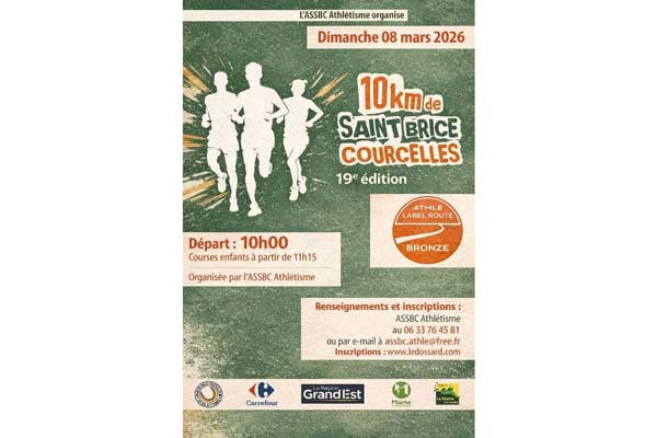 10 km de Saint-Brice-Courcelles Logo
