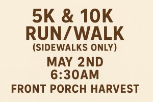 10k and 5k Run/Walk Harvest 02nd MAY 2026 (Only on sidewalks)