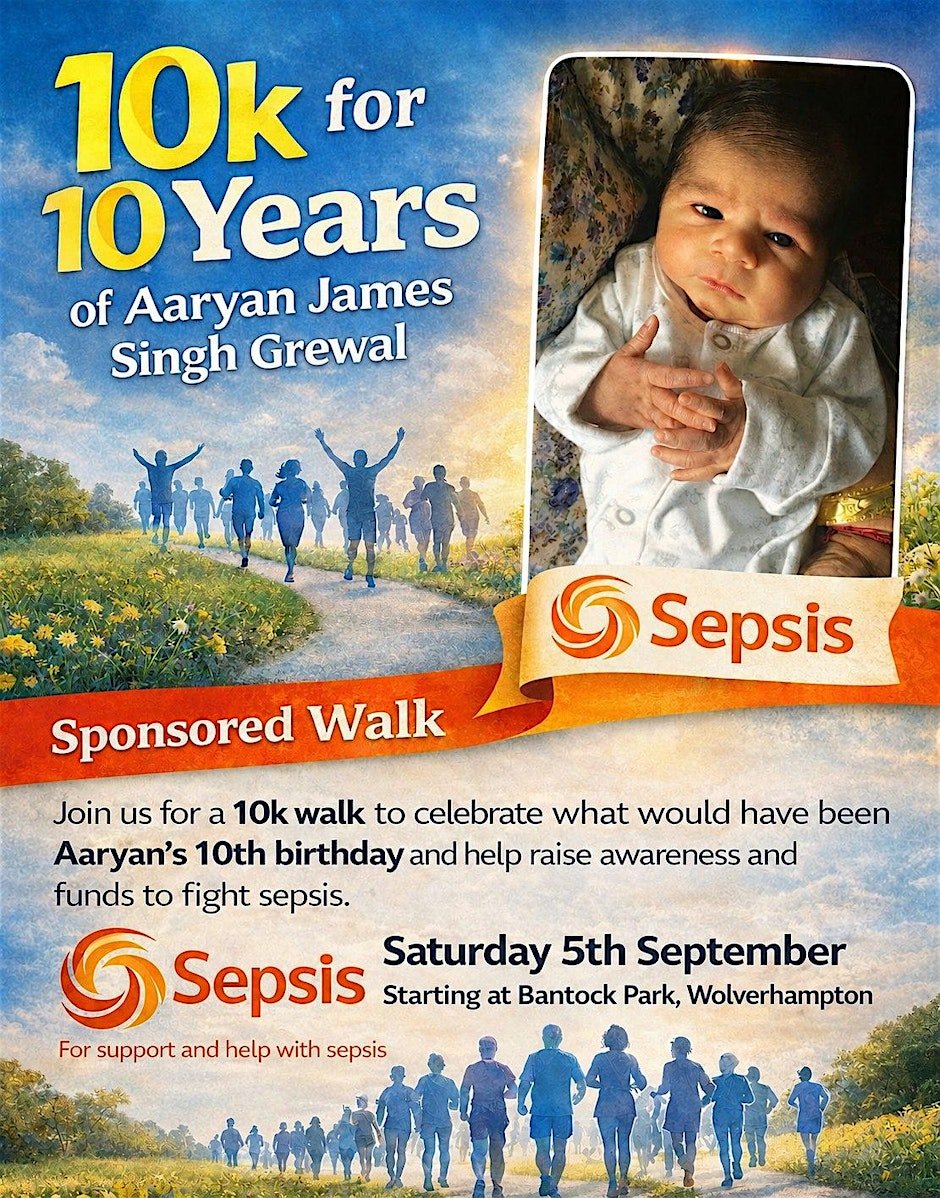 10k For 10 Years of Aaryan James Singh Grewal Logo